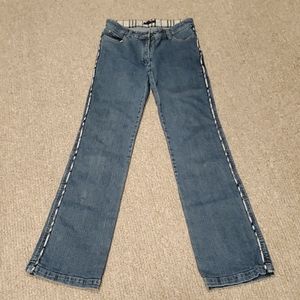 Burberry stretchy comfy fit wider legs jeans
